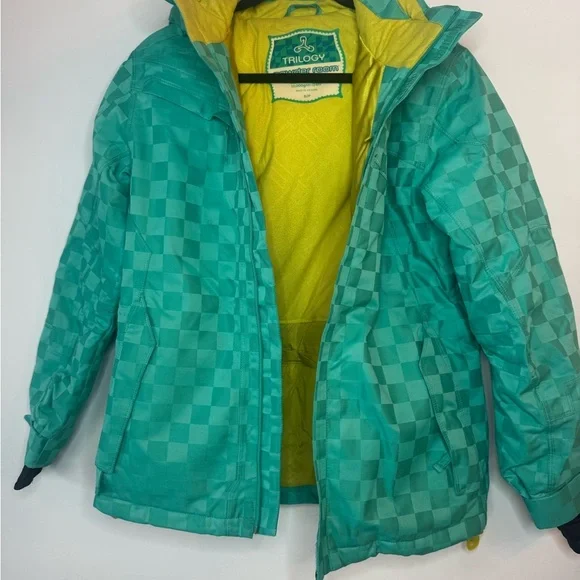 Trilogy Green Checkered Ski/Snowboard coat - Size S - Picture 10 of 17